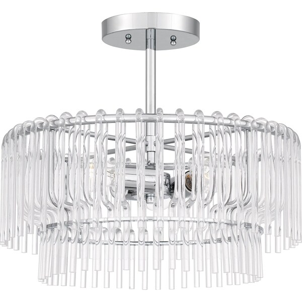 Quoizel Tayshia Semi Flush 3 Lights Polished Chrome PCTAY1718C - main